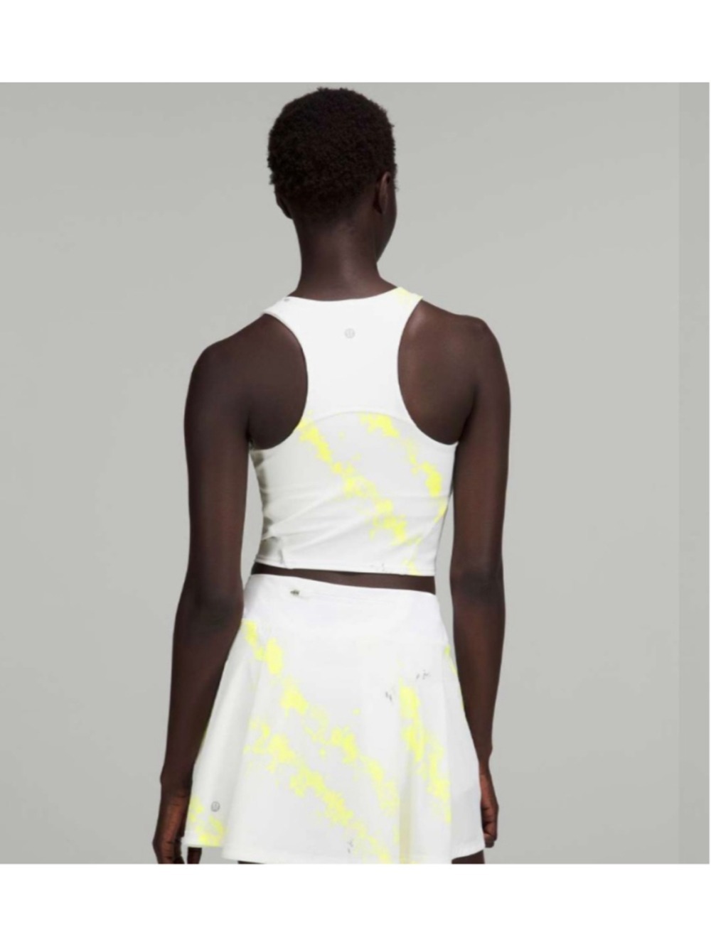 Women's Lululemon Invigorate Training Tank Top 8 White Yellow - Picture 4 of 10